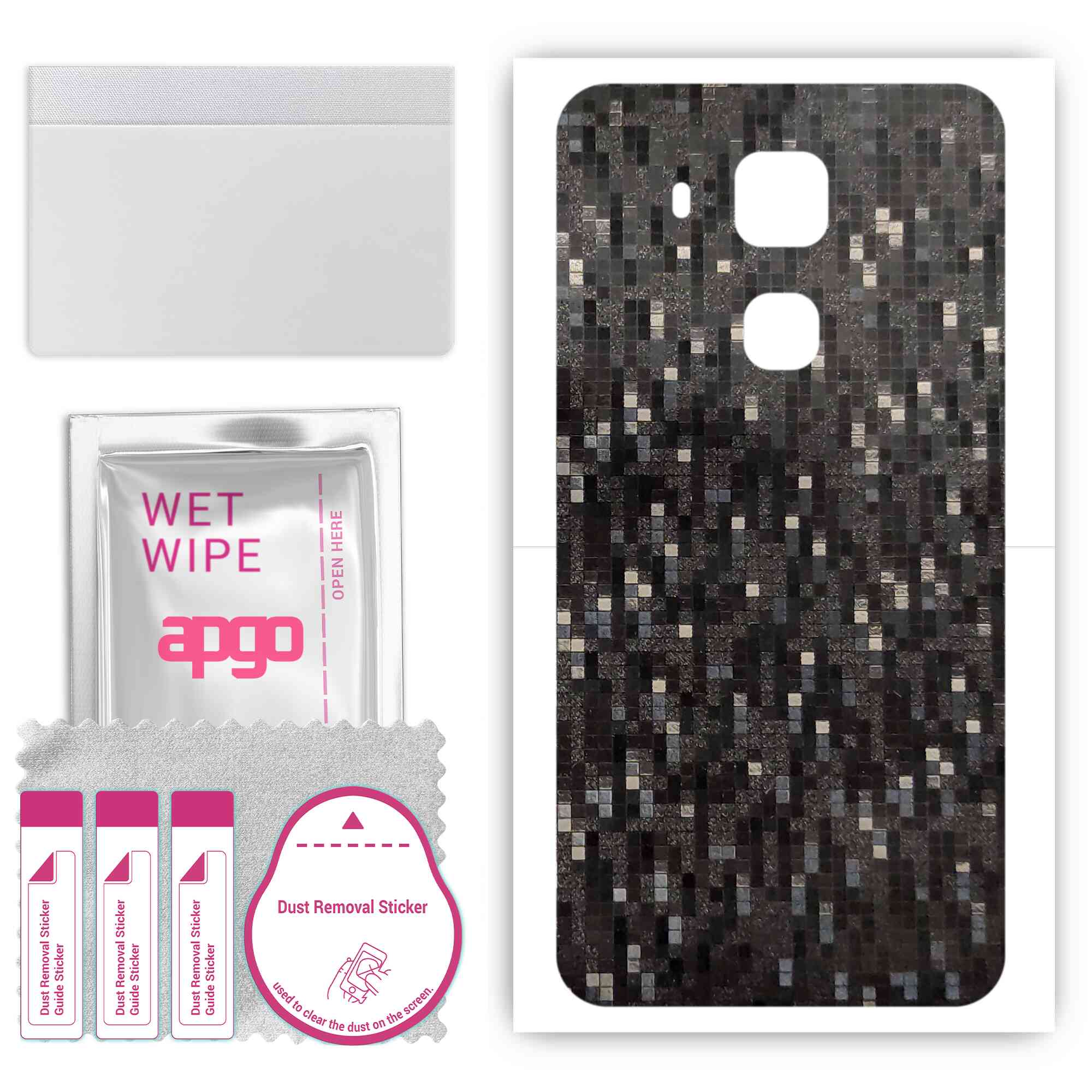 apgo Protective Skin Sticker for the back compatible with Huawei nova plus, Wrap Film, Foil, Vinyl - Pattern Carbon Black Pixel
apgo Protective Skin Sticker for the back compatible with Huawei nova plus, Wrap Film, Foil, Vinyl - Pattern Carbon Black Pixel