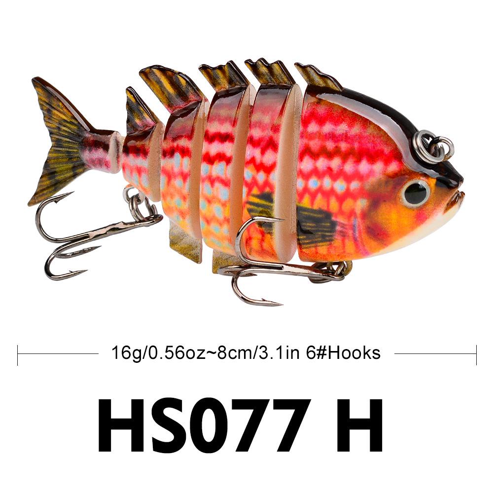 Приманка False Bait 6-секційна багатосекційна риба 8 см 16 г Bionic Plastic Hard Bait, Top Mouth Seabass Overfeeding Fish Bait HS077 8cm 16g
Приманка False Bait 6-секційна багатосекційна риба 8 см 16 г Bionic Plastic Hard Bait, Top Mouth Seabass Overfeeding Fish Bait HS077 8cm 16g
