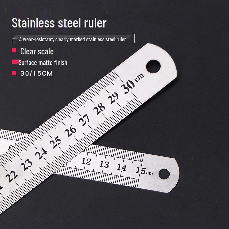 Thickened Double-Sided Stainless Steel Ruler for Office & Student Use (0.5, 0.7, 0.9) 15cm Thick 0.3mm
Thickened Double-Sided Stainless Steel Ruler for Office & Student Use (0.5, 0.7, 0.9) 15cm Thick 0.3mm