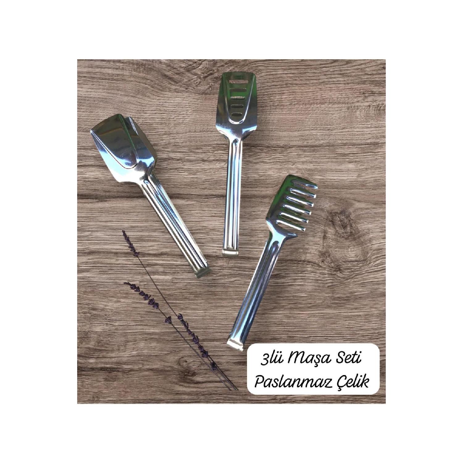 Set Of 3 Stainless Steel Serving Tongs Modern Presentation Set For Pastry, Salad And Cake срібний
Set Of 3 Stainless Steel Serving Tongs Modern Presentation Set For Pastry, Salad And Cake срібний