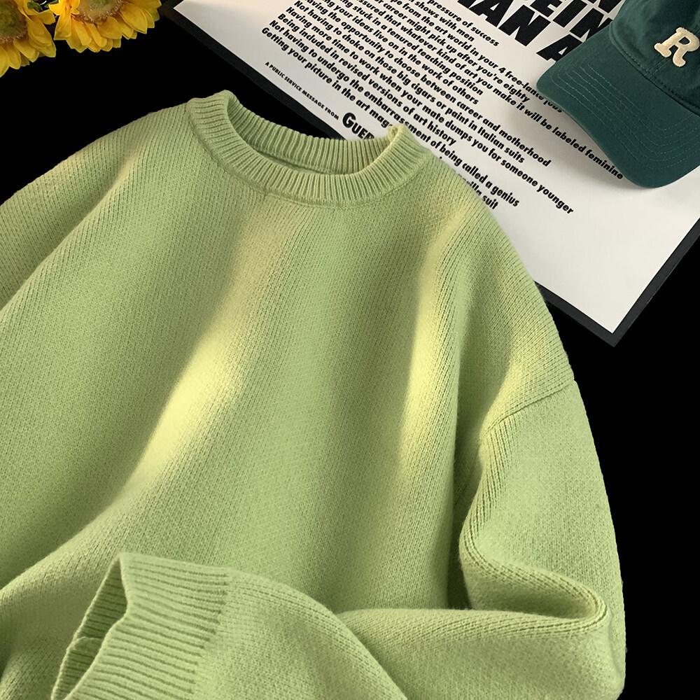 Мужской утолщенный свитер с круглым вырезом на осень и зиму, японский простой и универсальный, мужской и женский свободный теплый вязаный свитер 3XL светло-зеленый
Мужской утолщенный свитер с круглым вырезом на осень и зиму, японский простой и универсальный, мужской и женский свободный теплый вязаный свитер 3XL светло-зеленый