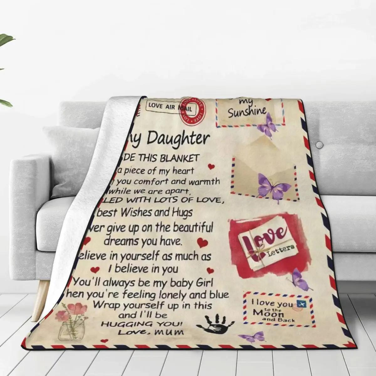 Love My Daughter Flannel Blanket Message Letter Christmas Gift Durable Throw Blanket for Chair Picnic Bedspread Sofa Bed Cover 80x120cm
Love My Daughter Flannel Blanket Message Letter Christmas Gift Durable Throw Blanket for Chair Picnic Bedspread Sofa Bed Cover 80x120cm