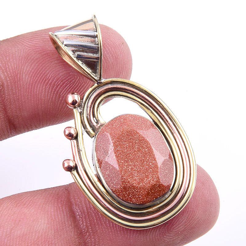 Натуральный Солнечный камень 925 Проба Стерлинговое серебро Двухцветная подвеска 1,50 B8W71
Натуральный Солнечный камень 925 Проба Стерлинговое серебро Двухцветная подвеска 1,50 B8W71