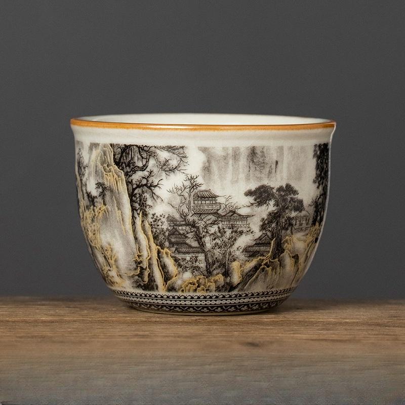 160 мл Ru Kiln Пейзаж Порцеляна Gaiwan Набір для чаю Супниця Чашка чайного посуду Китайська жовта кераміка Чайні чаші для чаю Чайна церемонія
160 мл Ru Kiln Пейзаж Порцеляна Gaiwan Набір для чаю Супниця Чашка чайного посуду Китайська жовта кераміка Чайні чаші для чаю Чайна церемонія