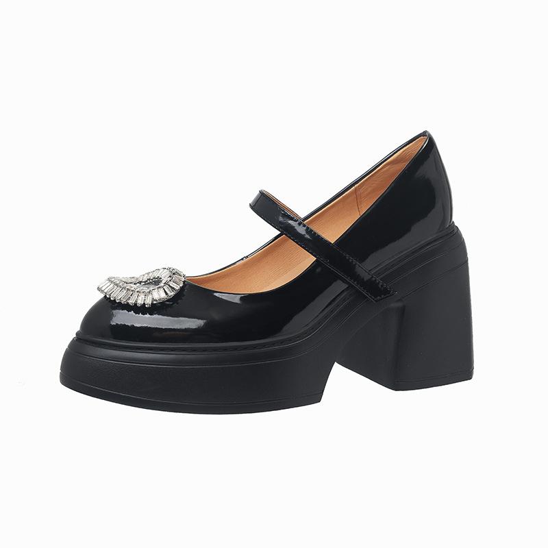10CM French light luxury rhinestone buckle single shoes 2025 spring new round head thick sole thick heel one-word buckle belt small leather shoes 34 чёрный
10CM French light luxury rhinestone buckle single shoes 2025 spring new round head thick sole thick heel one-word buckle belt small leather shoes 34 чёрный