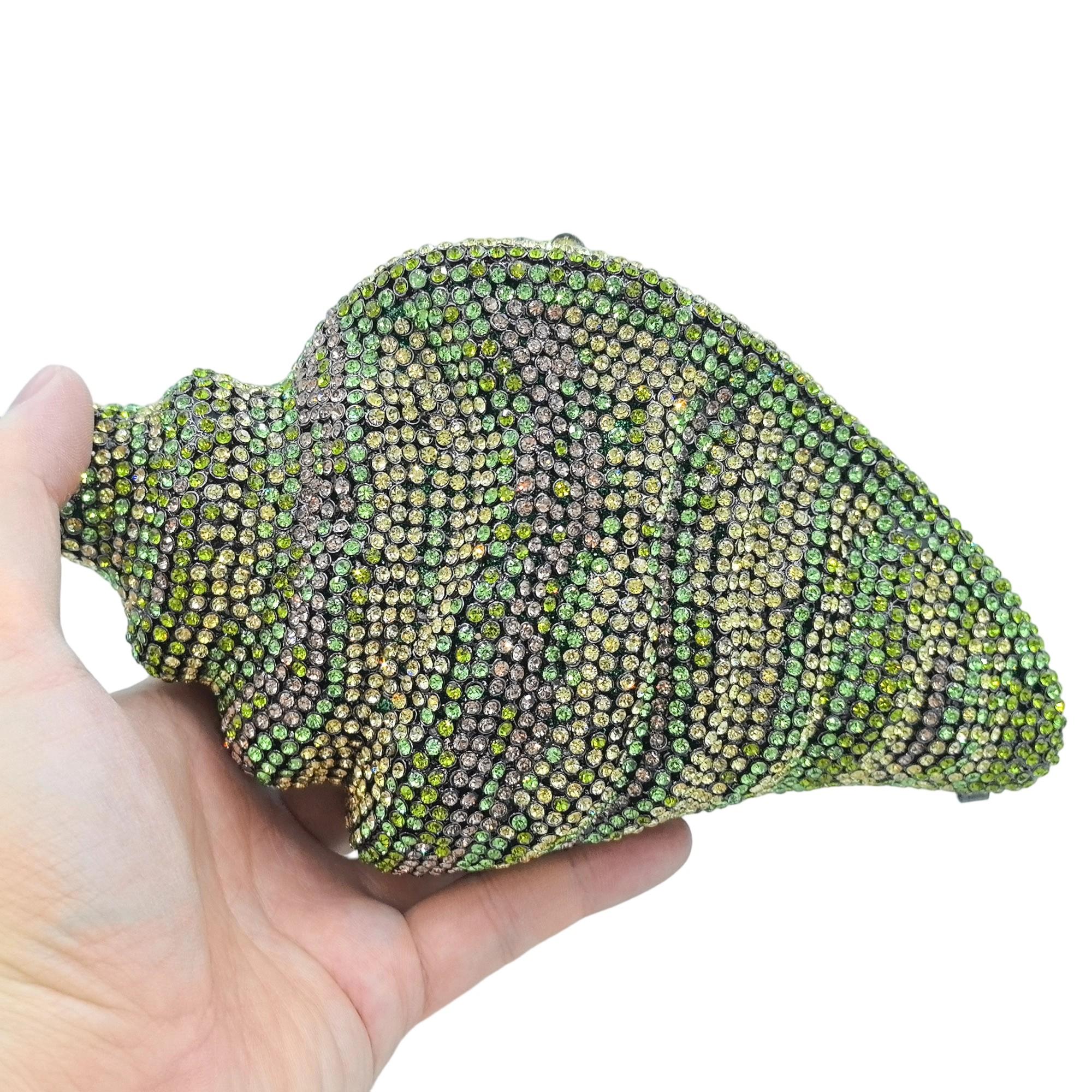 Boutique De FGG Green Conch Seashell Women Crystal Clutch Purses and Handbags,Party Rhinestone Evening Bags Minaudiere Bag Mini Clutch
Boutique De FGG Green Conch Seashell Women Crystal Clutch Purses and Handbags,Party Rhinestone Evening Bags Minaudiere Bag Mini Clutch