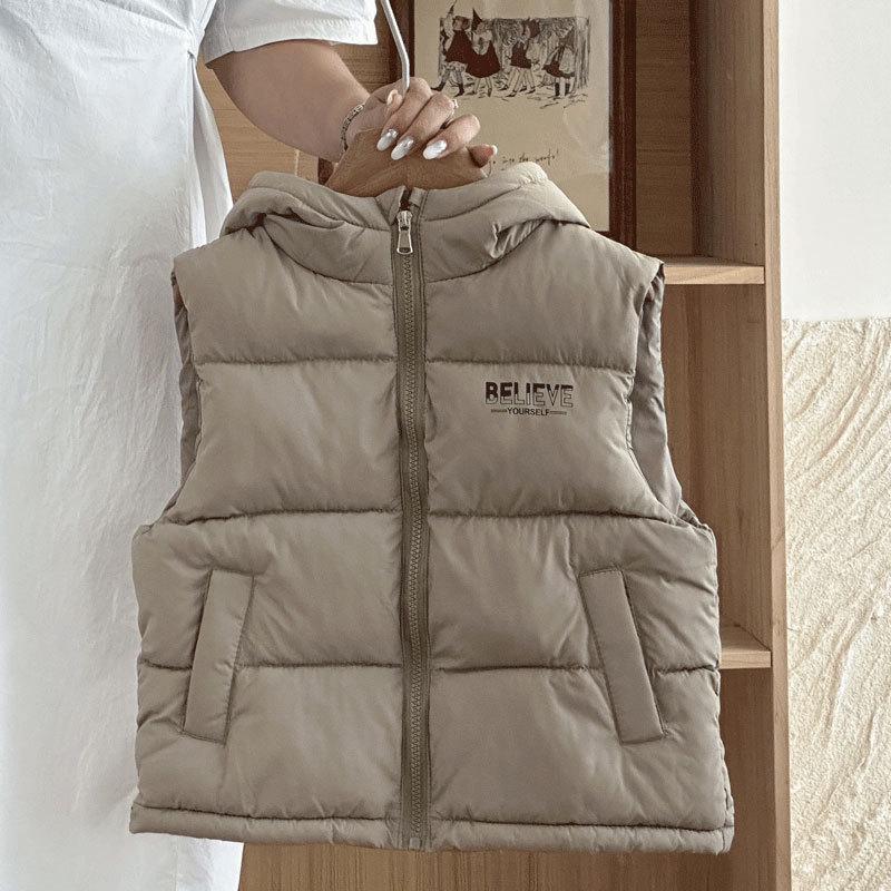 Children s Korean-Style Hooded Vest - Thick Warm Printed Down for Boys & Girls, Autumn/Winter Fashion Outerwear 120 cm
Children s Korean-Style Hooded Vest - Thick Warm Printed Down for Boys & Girls, Autumn/Winter Fashion Outerwear 120 cm