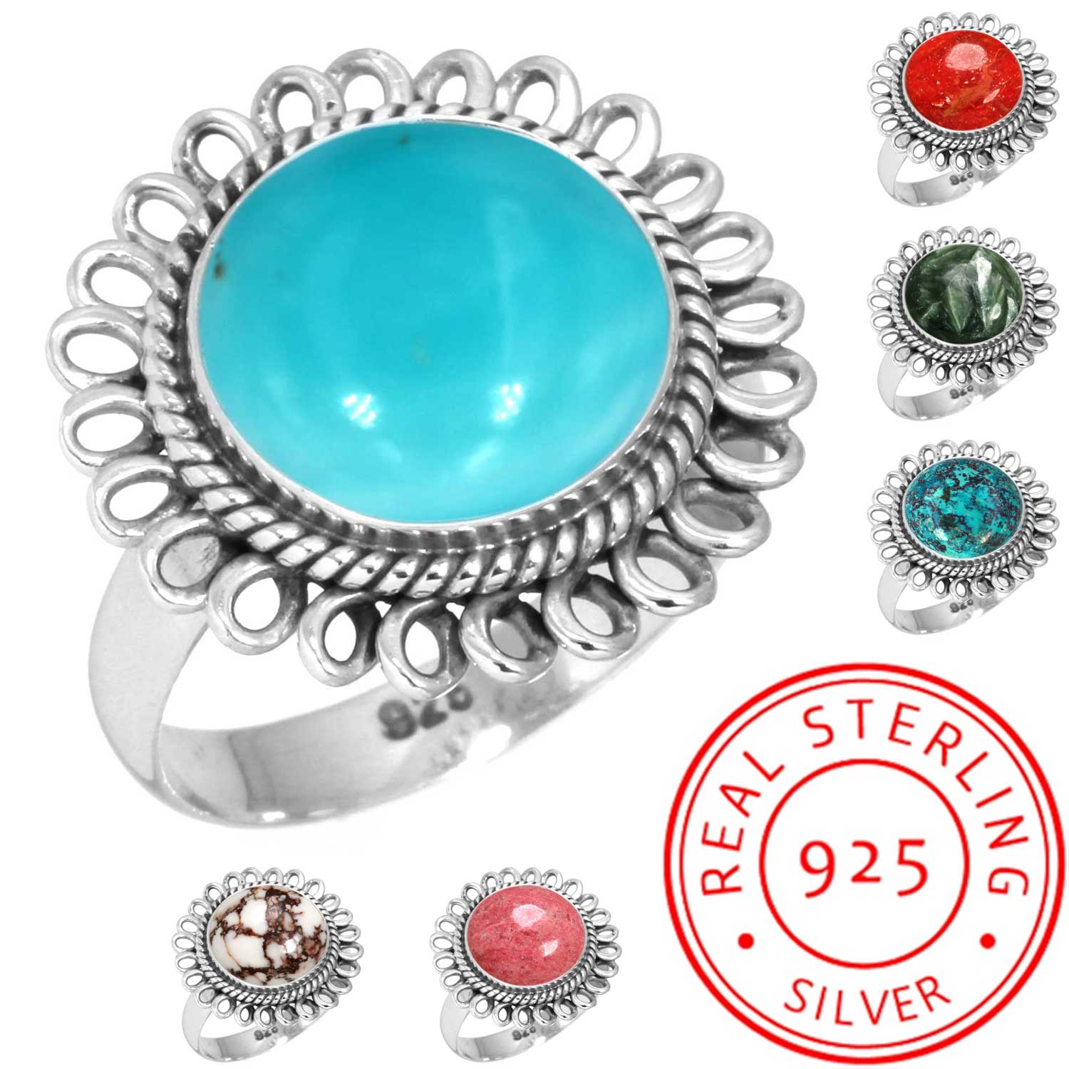 925 Sterling Silver Ring Women Gemstone Handmade Jewelry Friendship Day Gift Smithsonite Sponge Coral Seraphinite Shattuckite Thulith Wild Horse 5.5
925 Sterling Silver Ring Women Gemstone Handmade Jewelry Friendship Day Gift Smithsonite Sponge Coral Seraphinite Shattuckite Thulith Wild Horse 5.5