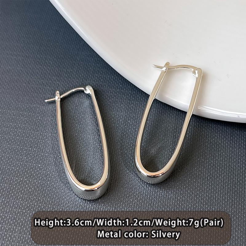 European and American Simple Metal U-shaped Ear Buckle 2026 Trendy Jewelry Hanging Earrings For Womens Gold Color Accessories срібний
European and American Simple Metal U-shaped Ear Buckle 2026 Trendy Jewelry Hanging Earrings For Womens Gold Color Accessories срібний