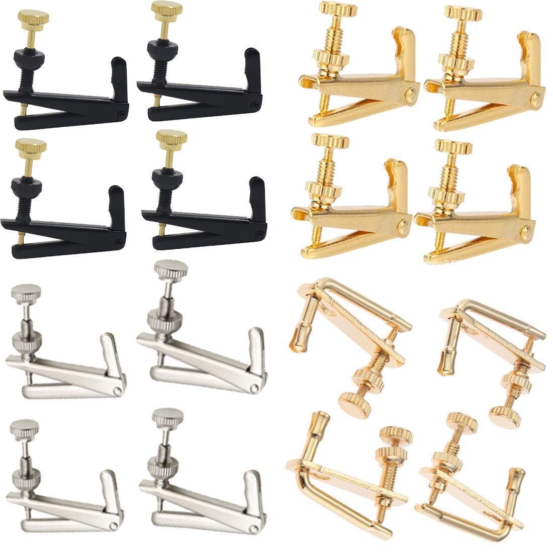 Violin Fine Tuners Set: 4pcs 3/4 & 4/4 String Hooks in Gold, Silver, Black 3/4 & 4/4
Violin Fine Tuners Set: 4pcs 3/4 & 4/4 String Hooks in Gold, Silver, Black 3/4 & 4/4