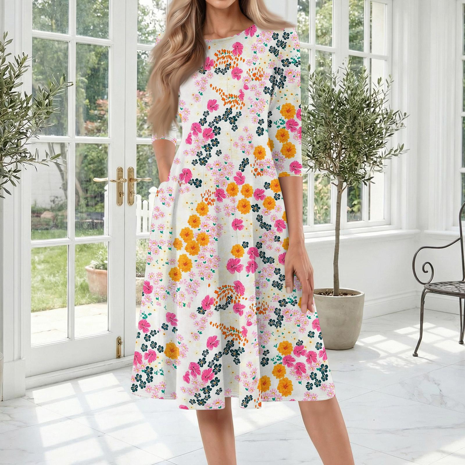 Women’s 34 Sleeve Crew Neck Midi Dress with Abstract Print Relaxed Fit Soft Fabric for Daily Wear L красный
Women’s 34 Sleeve Crew Neck Midi Dress with Abstract Print Relaxed Fit Soft Fabric for Daily Wear L красный