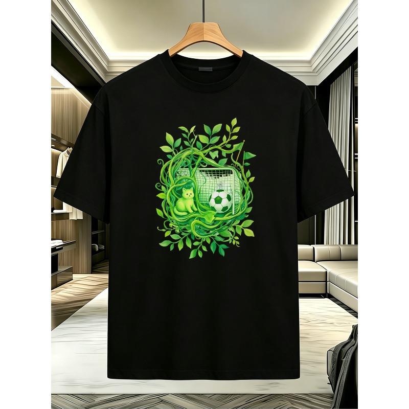 Sports Style Printed T-Shirt, Cat, Soccer Ball and Vines Short Sleeve, Durable Print, Skin-friendly Lightweight Fabric, Great for Casual Outings S чёрный
Sports Style Printed T-Shirt, Cat, Soccer Ball and Vines Short Sleeve, Durable Print, Skin-friendly Lightweight Fabric, Great for Casual Outings S чёрный