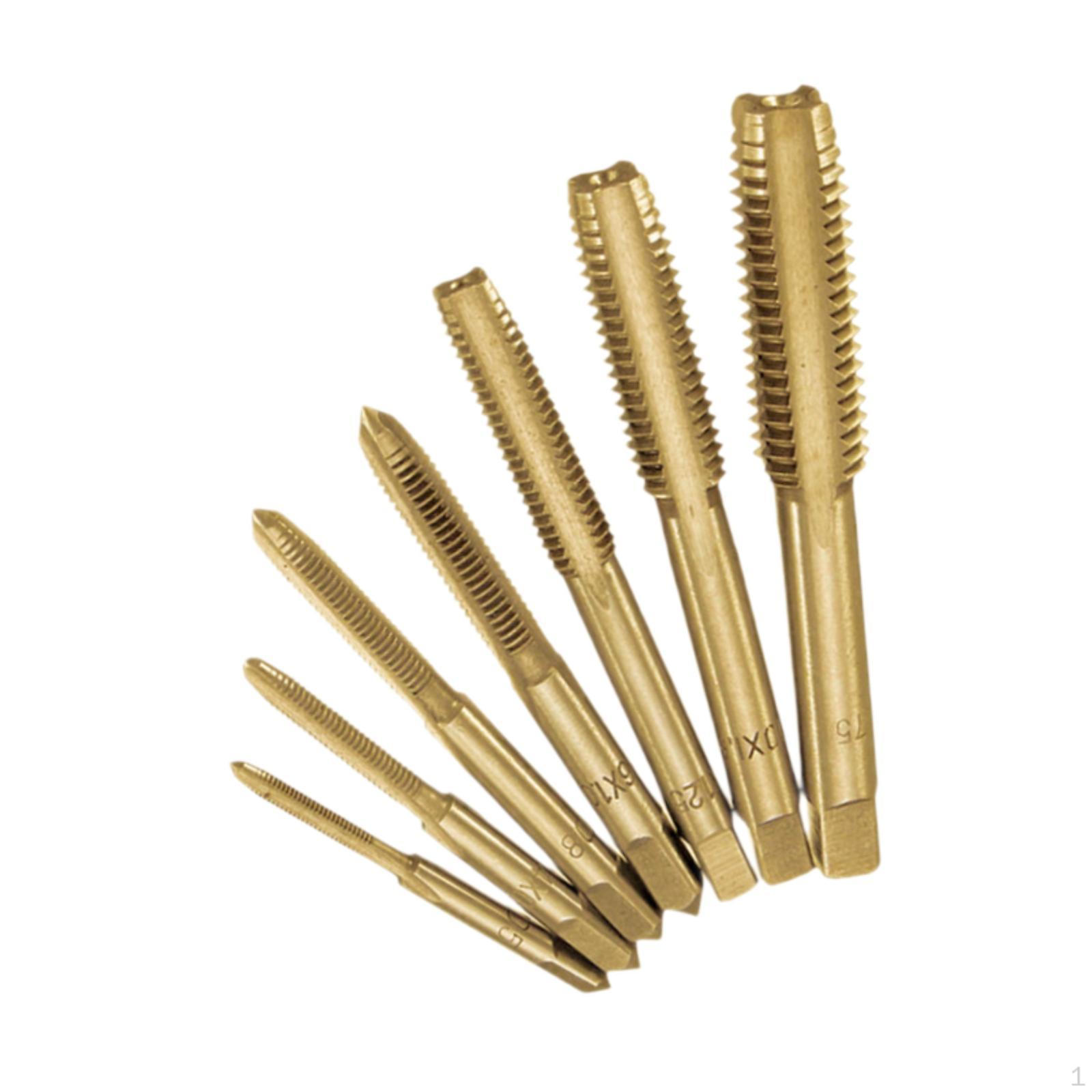 7 Pieces Hand Tapping Tools, Spiral Flute Drill Tap, Steel Metric Thread Tap Set
7 Pieces Hand Tapping Tools, Spiral Flute Drill Tap, Steel Metric Thread Tap Set