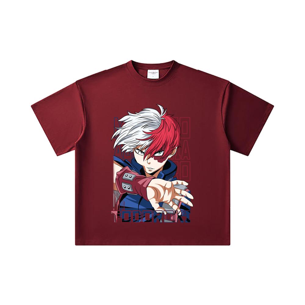 260 GSM Double Yarn 32 Count 100% Cotton My Hero Academia V18 Todoroki Print Unisex Heavy Cotton T Shirt 2XL вина червоного кольору
260 GSM Double Yarn 32 Count 100% Cotton My Hero Academia V18 Todoroki Print Unisex Heavy Cotton T Shirt 2XL вина червоного кольору