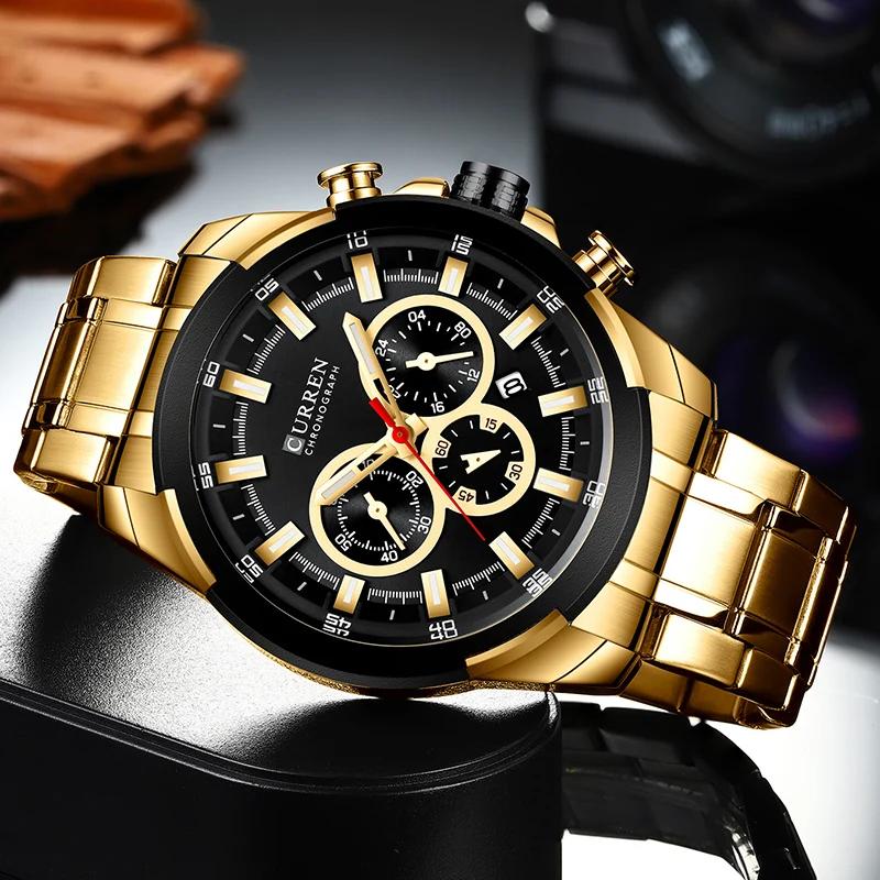 CURREN Luxury Military Steel Quartz Wrist Watches Men’s Watches Big Dail Sport Watch Chronograph Gold Design Clock золотой
CURREN Luxury Military Steel Quartz Wrist Watches Men’s Watches Big Dail Sport Watch Chronograph Gold Design Clock золотой