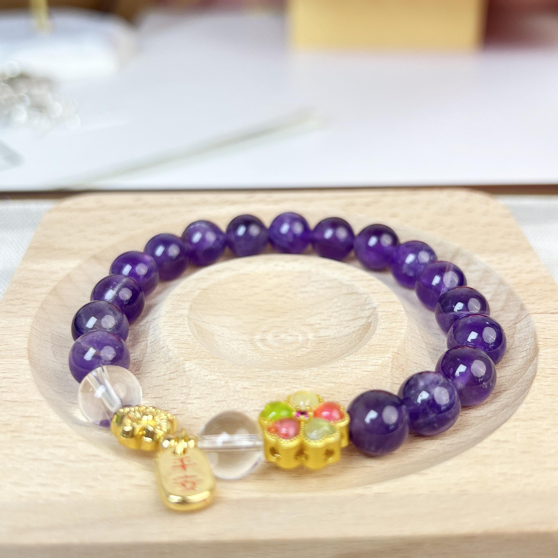 Natural amethyst bracelet, five-leaf clover safety pendant bracelet. Bangles Women Fashion Jewelry accessories Gift фіолетовий
Natural amethyst bracelet, five-leaf clover safety pendant bracelet. Bangles Women Fashion Jewelry accessories Gift фіолетовий