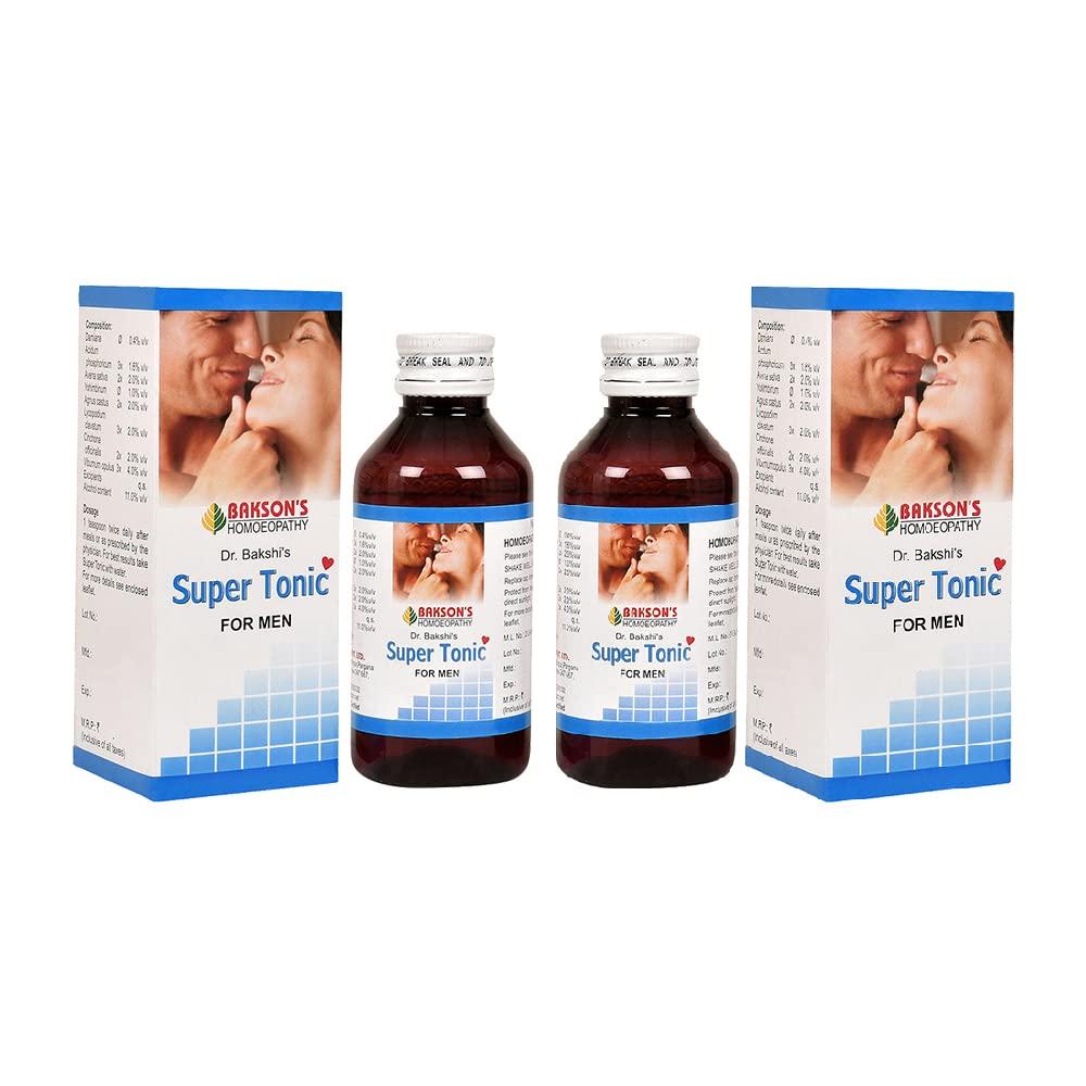 Dr. Bakshi s BAKSON S HOMOEOPATHY Super Tonic Syrup 115 ml X Pack of 2 for Energy & Vitality
Dr. Bakshi s BAKSON S HOMOEOPATHY Super Tonic Syrup 115 ml X Pack of 2 for Energy & Vitality