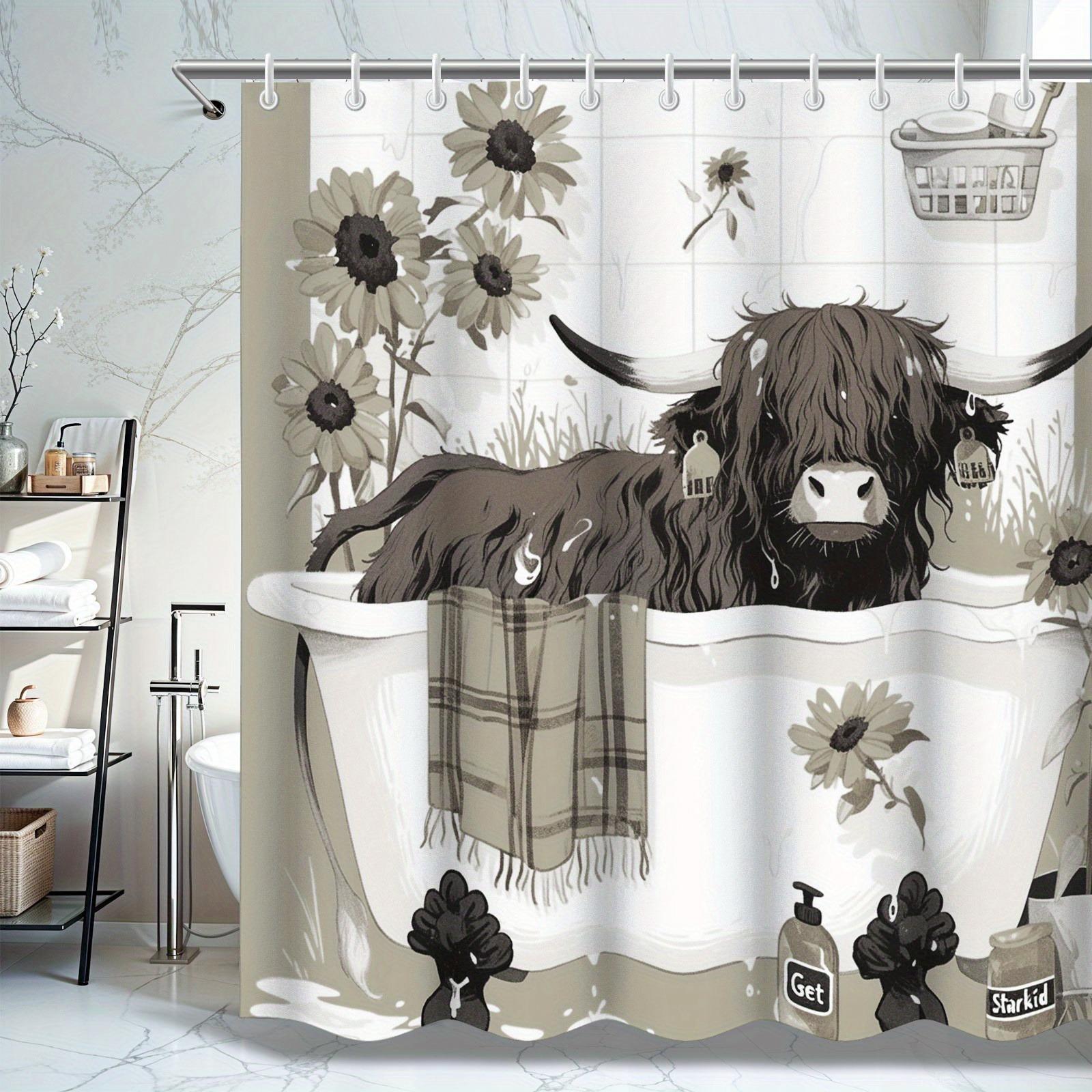 Sunflower Hill Cow Pattern Washable Dirt-Resistant Shower Curtain Shower Head Waterproof Polyester Bath Curtain For Home Decor W60H190(CM)-1 Pcs
Sunflower Hill Cow Pattern Washable Dirt-Resistant Shower Curtain Shower Head Waterproof Polyester Bath Curtain For Home Decor W60H190(CM)-1 Pcs
