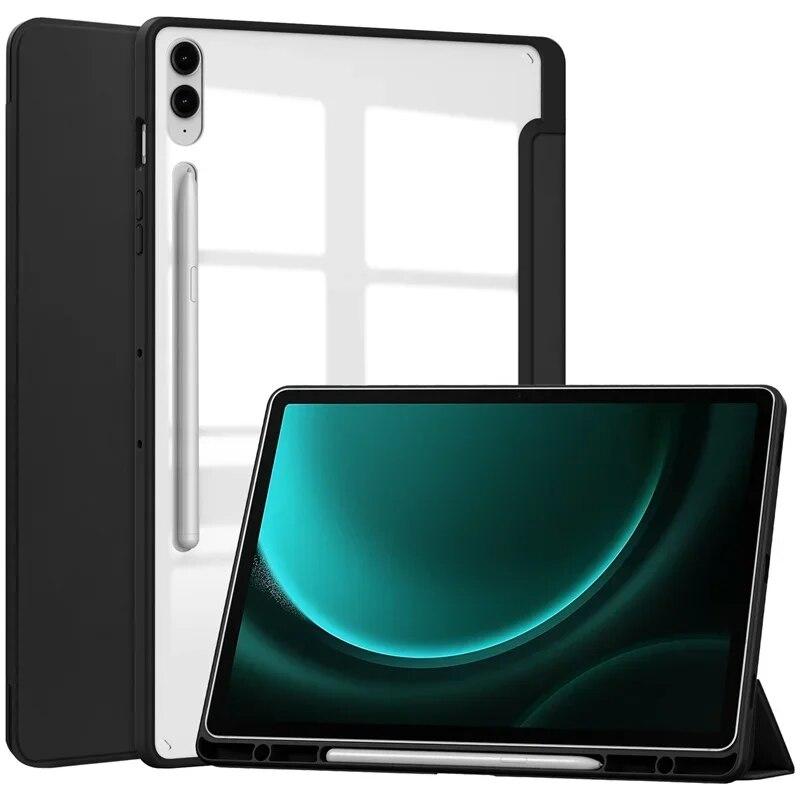 Флип-кожаный чехол для Samsung Galaxy Tab S9 FE+, чехол 10,9, 12,4 дюйма, 2023, прозрачный жесткий ПК, мягкая задняя панель для Funda Tab A9 S9 FE Plus 12,4 S9, чехол для планшета S9 FE 10.9 inch чёрный
Флип-кожаный чехол для Samsung Galaxy Tab S9 FE+, чехол 10,9, 12,4 дюйма, 2023, прозрачный жесткий ПК, мягкая задняя панель для Funda Tab A9 S9 FE Plus 12,4 S9, чехол для планшета S9 FE 10.9 inch чёрный