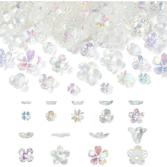 LiQunSweet 200 Pcs 9 Styles Transparent Flower Acrylic Bead Caps Spring Floral Resin Spacer Beads for DIY Jewelry Bracelet Earring Craft Accessory Transparent Flower Bead C
LiQunSweet 200 Pcs 9 Styles Transparent Flower Acrylic Bead Caps Spring Floral Resin Spacer Beads for DIY Jewelry Bracelet Earring Craft Accessory Transparent Flower Bead C