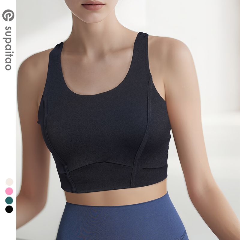 Supai Taomei Back Yoga Intimates Shockproof Push-up Workout Bra Sports Vest Spaghetti Strap Breast Holding Pilates XL Black
Supai Taomei Back Yoga Intimates Shockproof Push-up Workout Bra Sports Vest Spaghetti Strap Breast Holding Pilates XL Black