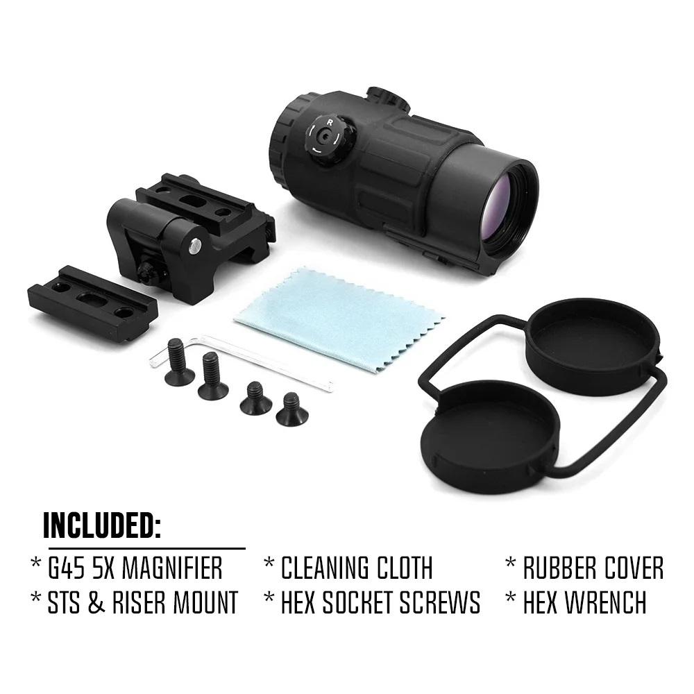 EVOLUTION GEAR Tactical Airsoft G45 Magnifier Sight 5X Mag Scope чорний
EVOLUTION GEAR Tactical Airsoft G45 Magnifier Sight 5X Mag Scope чорний