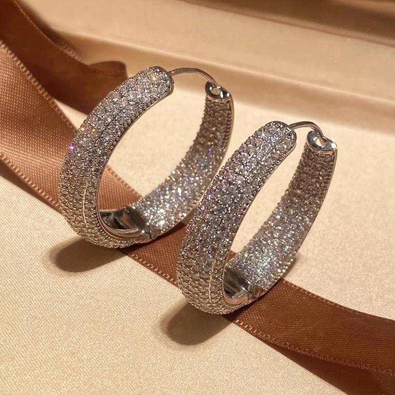 CAOSHI Luxury Sparkling Micro Zirconia Hoop Earrings Female Engagement Party Zircon Gorgeous Copper Color Accessories for Women
CAOSHI Luxury Sparkling Micro Zirconia Hoop Earrings Female Engagement Party Zircon Gorgeous Copper Color Accessories for Women