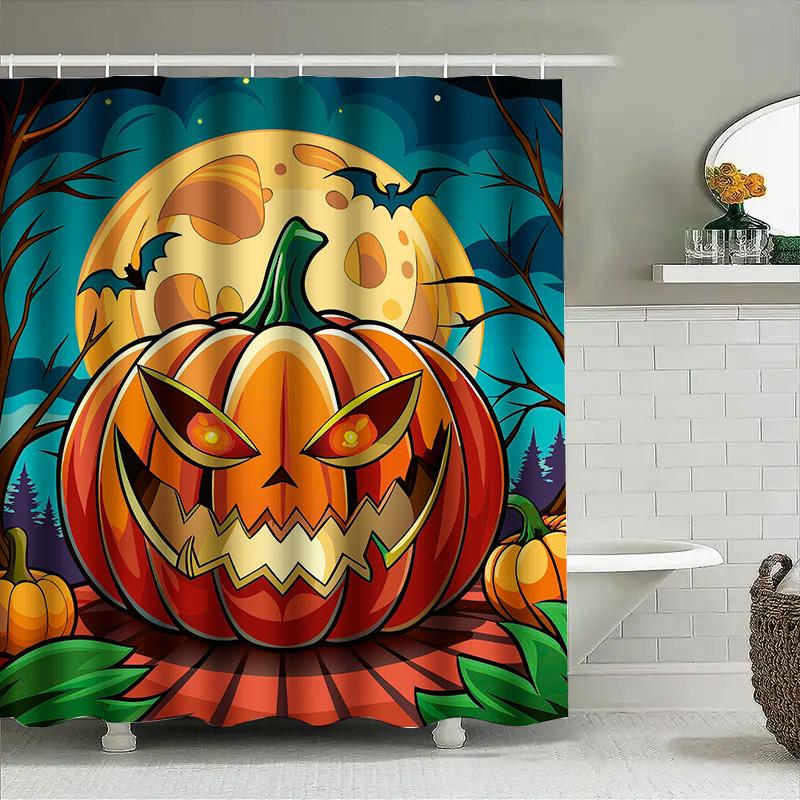Tuniu Spooky Cartoon Pumpkin Halloween Shower Curtain Cute Jack-O -Lantern Bathroom Decor Scary Wall Decor For Kids Room W60H190(CM)-1 Pcs
Tuniu Spooky Cartoon Pumpkin Halloween Shower Curtain Cute Jack-O -Lantern Bathroom Decor Scary Wall Decor For Kids Room W60H190(CM)-1 Pcs