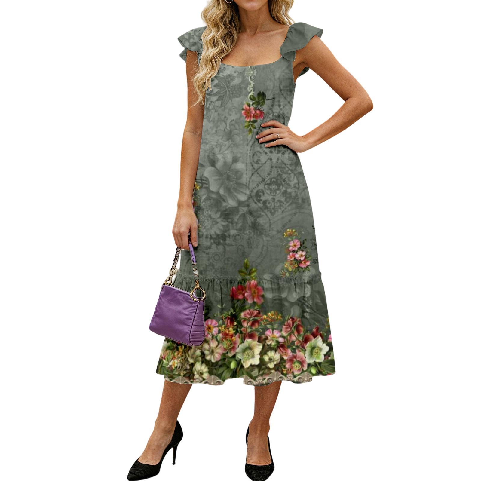 Women s Fashion Loose Mid-length Ruffled Flying Sleeve Vintage Printed Dress XL
Women s Fashion Loose Mid-length Ruffled Flying Sleeve Vintage Printed Dress XL