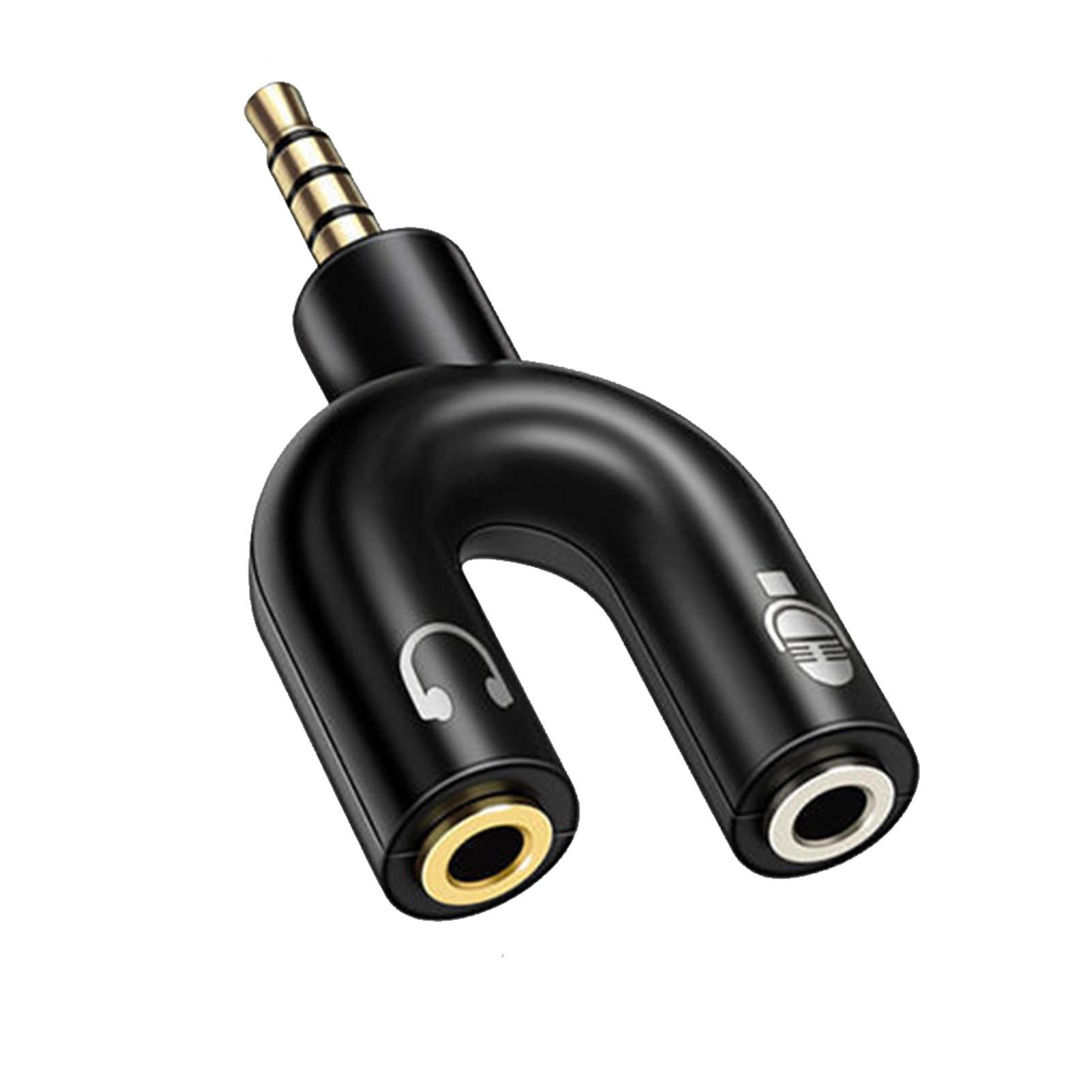 Black 3.5mm 2 Female to 1 Male U Shape Headset Splitter Adapter Aluminium Alloy Audio Adapter Black чорний
Black 3.5mm 2 Female to 1 Male U Shape Headset Splitter Adapter Aluminium Alloy Audio Adapter Black чорний