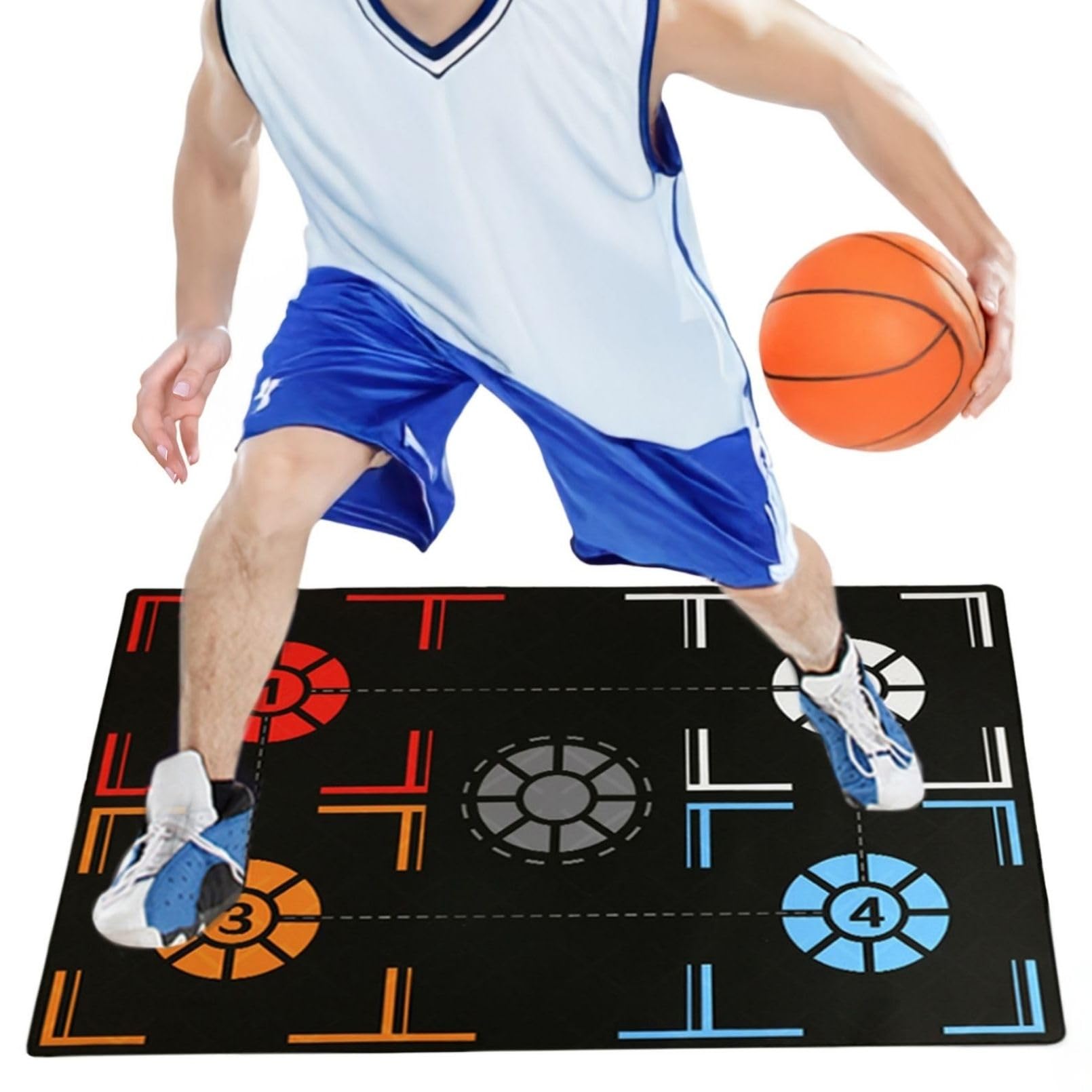 EU SOU Basketball Practice Mat Basketball Dribbling Step Footwork Training Indoor Practice Drill Quiet Anti-Slip (Black, M) чорний
EU SOU Basketball Practice Mat Basketball Dribbling Step Footwork Training Indoor Practice Drill Quiet Anti-Slip (Black, M) чорний