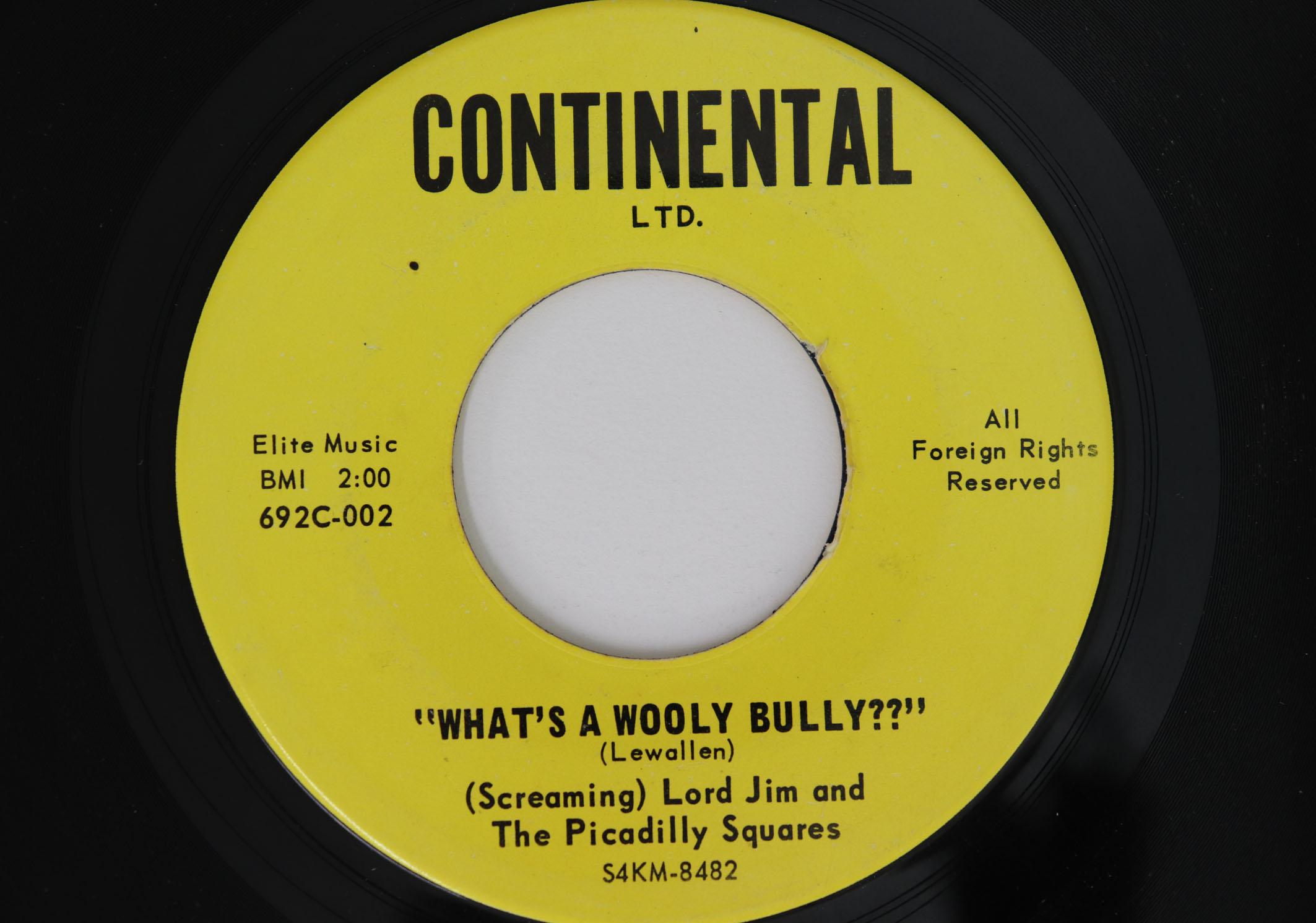 7inch Record SCREAMIN LORD JIM THE PICCADILLY Whats A Wooly Bully Rainin In M 692C002 CONTINENTAL LT 1965 US Rock Used
7inch Record SCREAMIN LORD JIM THE PICCADILLY Whats A Wooly Bully Rainin In M 692C002 CONTINENTAL LT 1965 US Rock Used