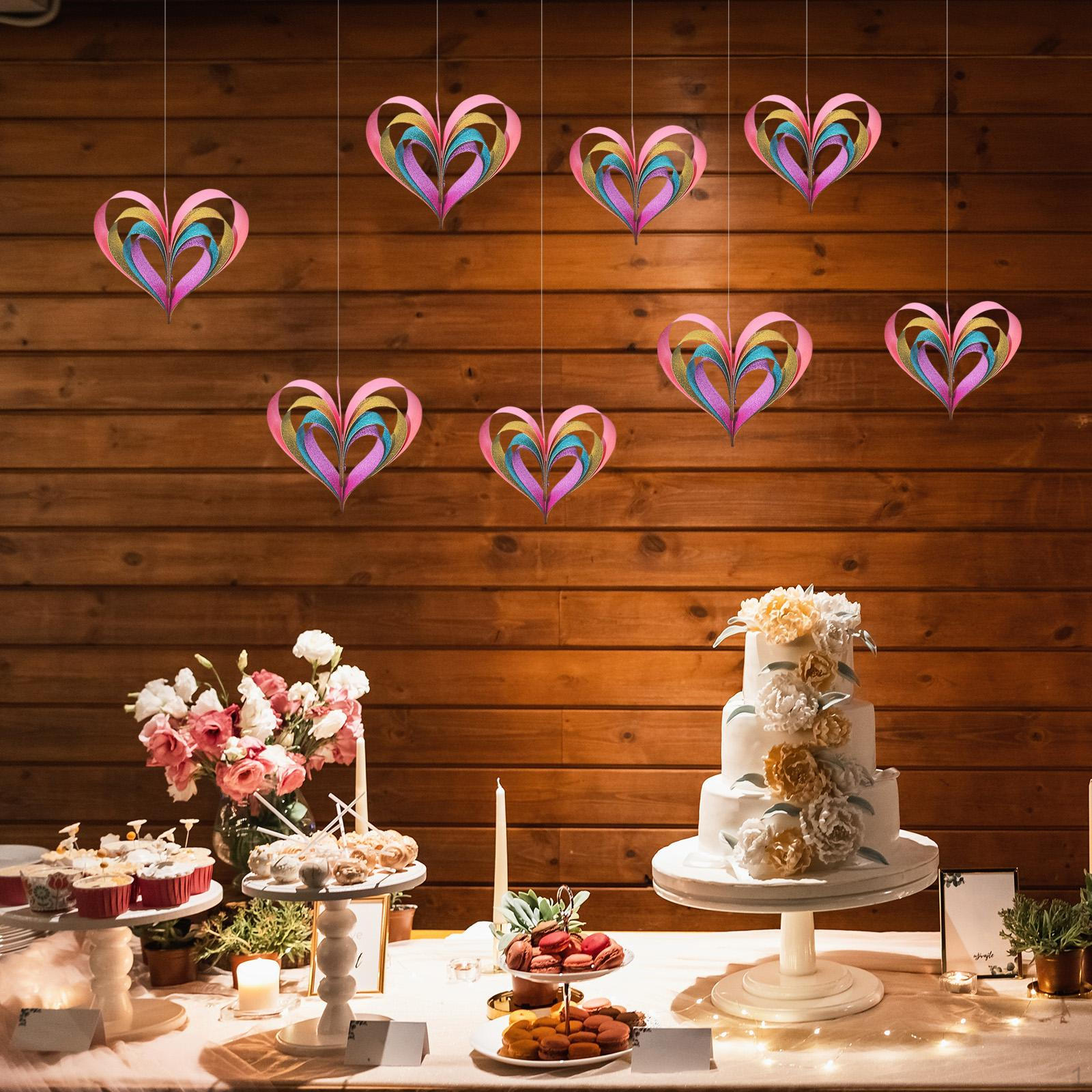 8 Pieces Heart Garland Ornaments Engagement Decorations Valentine s Day Decoration Set for multicolor
8 Pieces Heart Garland Ornaments Engagement Decorations Valentine s Day Decoration Set for multicolor