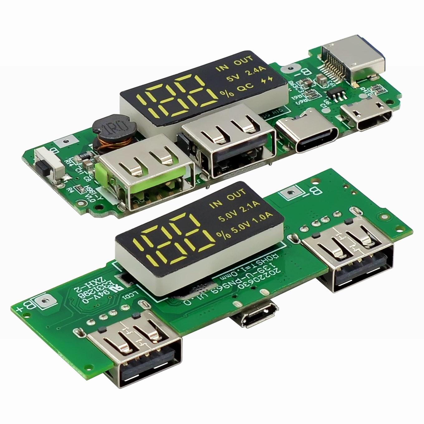 LED Dual USB 5V 2.4A Micro/Type-C USB Mobile Power Bank 18650 Модуль зарядки Літієва батарея Плата зарядного пристрою Захист схеми
LED Dual USB 5V 2.4A Micro/Type-C USB Mobile Power Bank 18650 Модуль зарядки Літієва батарея Плата зарядного пристрою Захист схеми
