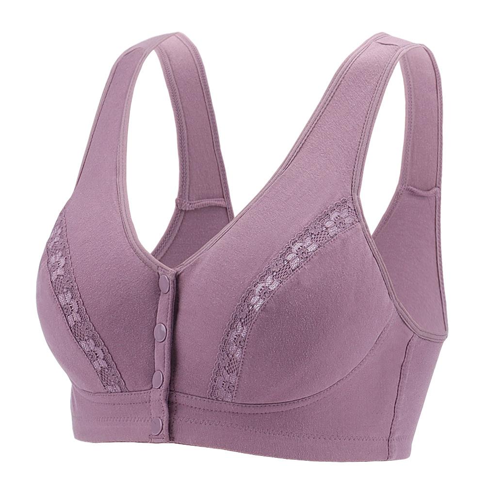 New front button bra without steel ring and lace, large size pure cotton underwear, vest style bra, mother s underwear, women s underwear 105C фіолетовий
New front button bra without steel ring and lace, large size pure cotton underwear, vest style bra, mother s underwear, women s underwear 105C фіолетовий