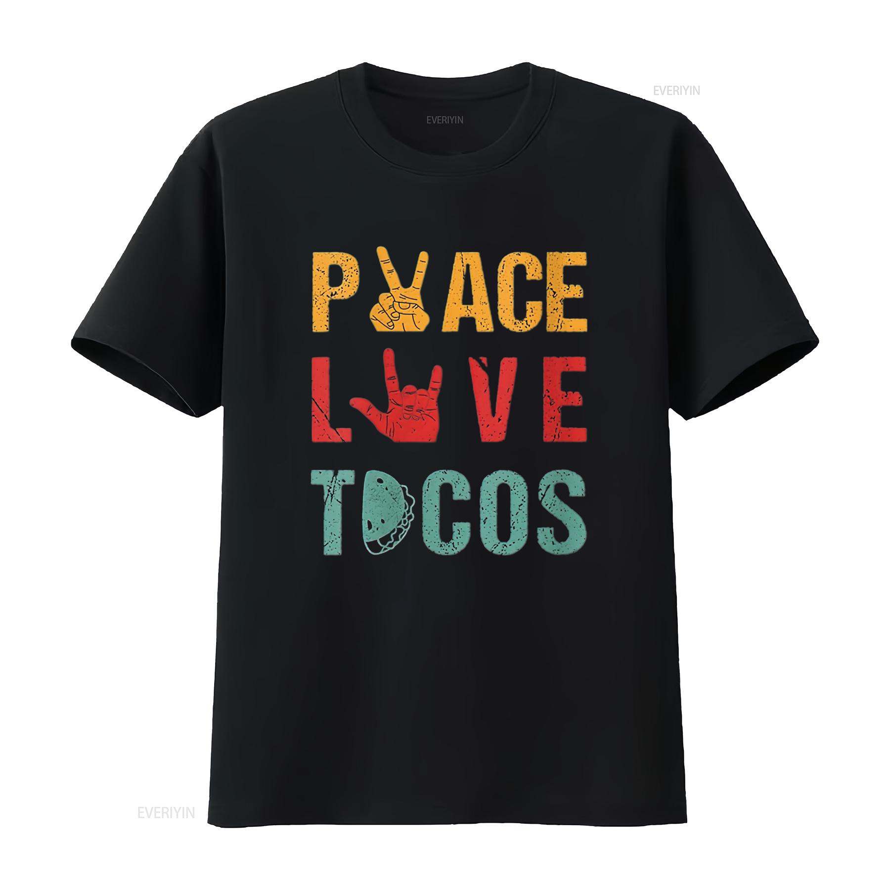 Womens Peace Love Tacos Vintage T Shirt Outfit For Mexican Food Lovers Round Neck Black vintage Washed streetwear Unisex 4XL
Womens Peace Love Tacos Vintage T Shirt Outfit For Mexican Food Lovers Round Neck Black vintage Washed streetwear Unisex 4XL