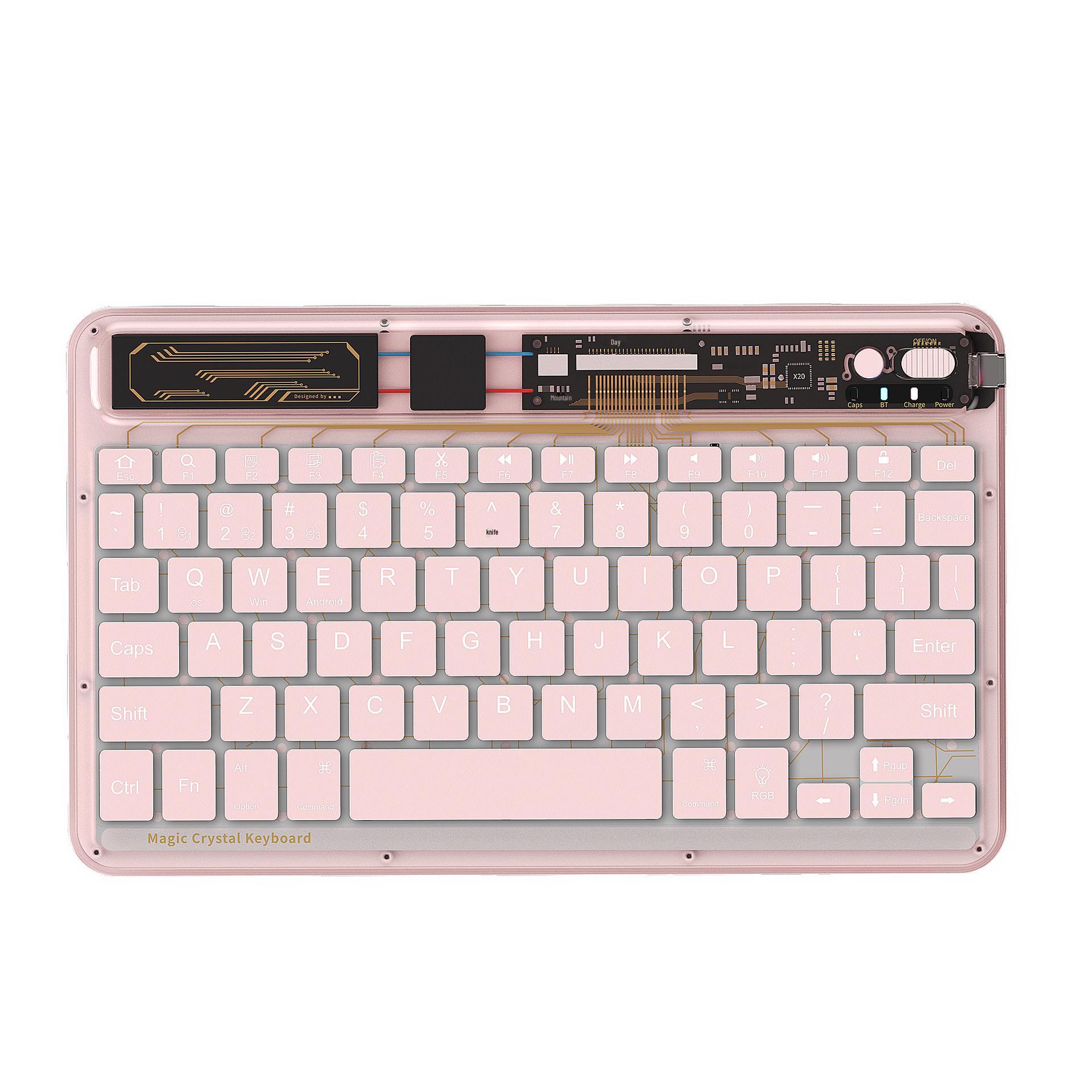BENWIS Transparent Wireless Bluetooth Keyboard for iPad, Apple, and Android Devices прозрачный розовый
BENWIS Transparent Wireless Bluetooth Keyboard for iPad, Apple, and Android Devices прозрачный розовый