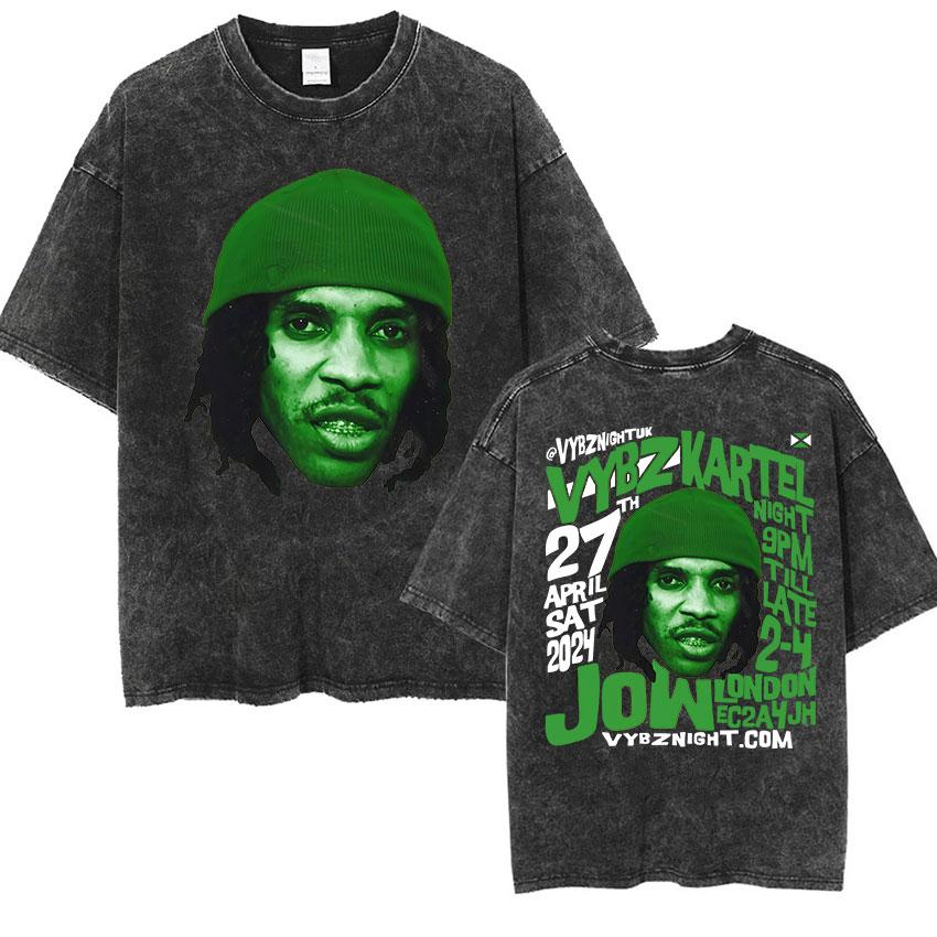 Rapper Vybz Kartel Tour Album T Shirts Mens Fashion High Quality Cotton Tshirt Vintage Washed Short Sleeve Tees Streetwear M
Rapper Vybz Kartel Tour Album T Shirts Mens Fashion High Quality Cotton Tshirt Vintage Washed Short Sleeve Tees Streetwear M