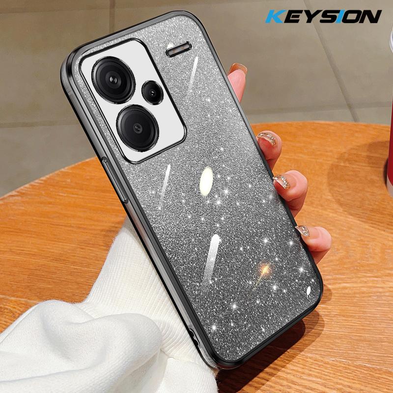 KEYSION Luxury Plating Glitter Phone Case for Redmi Note 13 Pro+ 5G Transparent Soft TPU Shockproof Cover for Redmi Note 13 Pro+ 5G for Redmi Note 13 Pro+ 5G чёрный
KEYSION Luxury Plating Glitter Phone Case for Redmi Note 13 Pro+ 5G Transparent Soft TPU Shockproof Cover for Redmi Note 13 Pro+ 5G for Redmi Note 13 Pro+ 5G чёрный