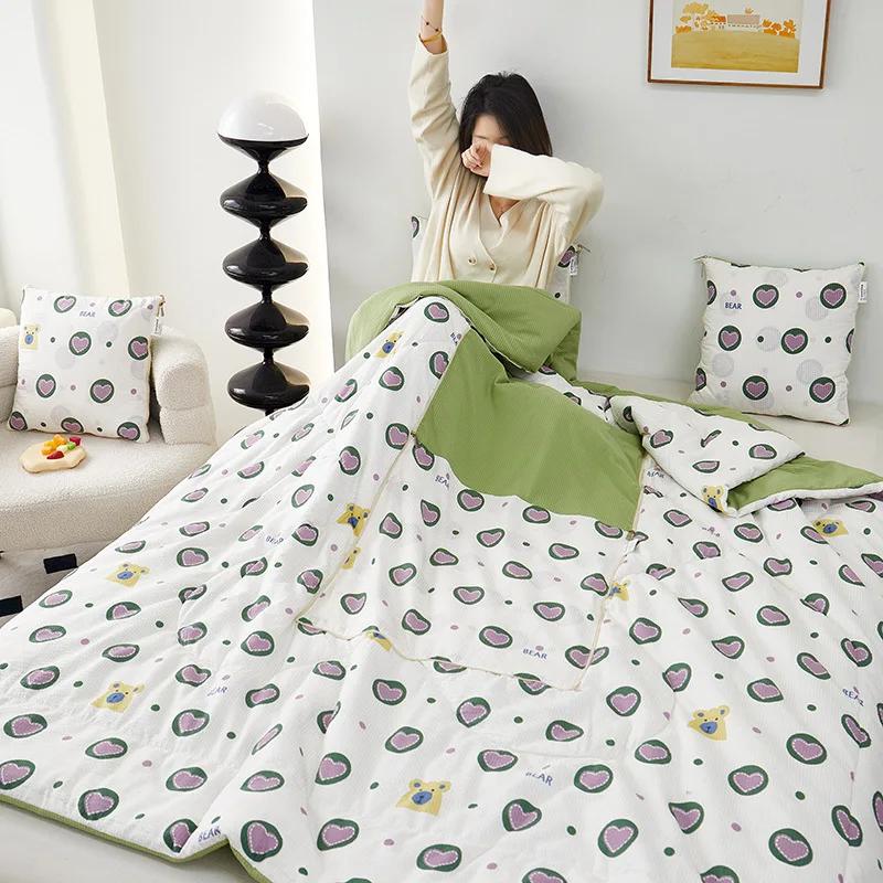 Подушка Четыре Сезона Северный Олень от Home Sofa Pillow Подушка-ветер Одеяло Двойного назначения Два-в-одном 40x40cm