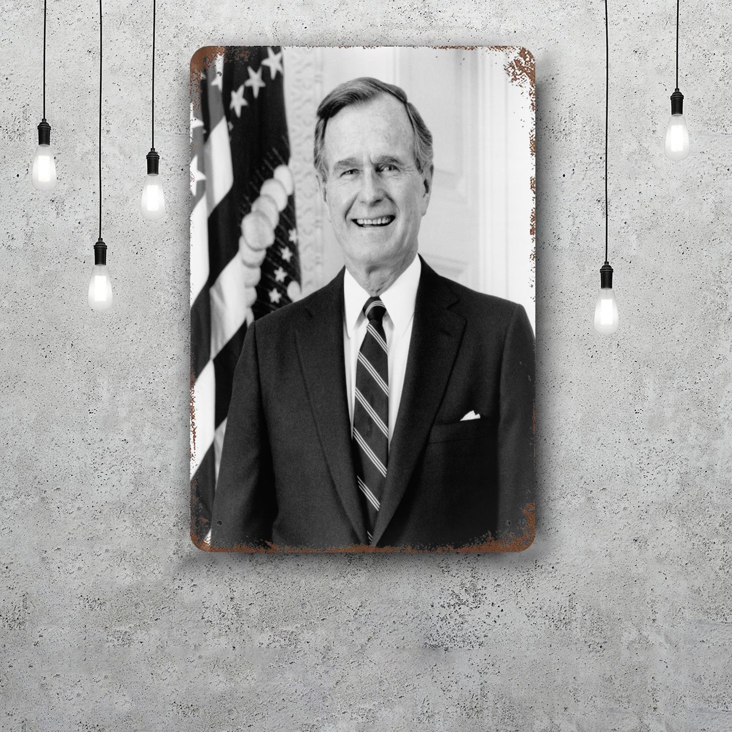 George H W Bush Metal Signs wall decor Vintage Tin Signs Captain Metal Poster Decor for Bar Pub Club Wall Decoration 20x30cm(7.8x11.8inch)
George H W Bush Metal Signs wall decor Vintage Tin Signs Captain Metal Poster Decor for Bar Pub Club Wall Decoration 20x30cm(7.8x11.8inch)