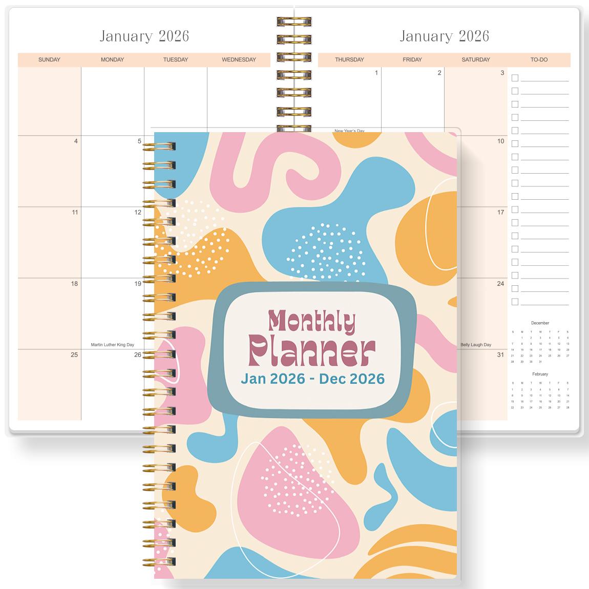 2026 A5 Monthly Planner,Modern Cover,Academic Agenda with Notes&To Do List,Perfect for Productivity,Time Managemen,Great Gift рожевий
2026 A5 Monthly Planner,Modern Cover,Academic Agenda with Notes&To Do List,Perfect for Productivity,Time Managemen,Great Gift рожевий