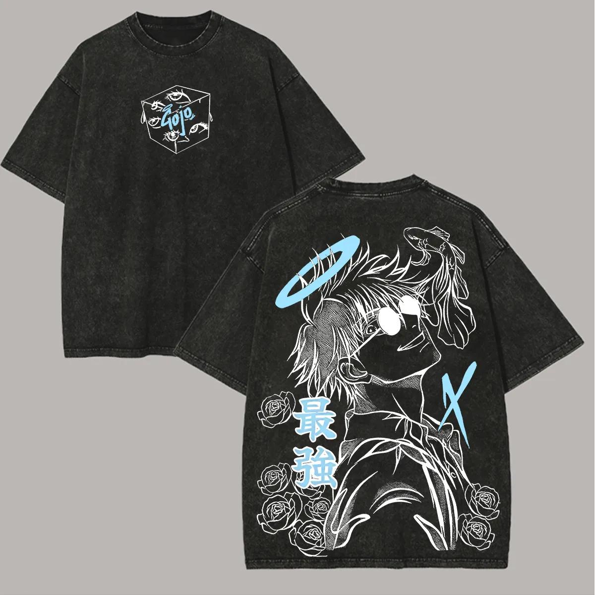 Jujutsu Kaisen Gojo Satoru T Shirt Angel Halo Graphic Back Print Men Acid Wash Oversized Streetwear Anime Cotton Top Tee M
Jujutsu Kaisen Gojo Satoru T Shirt Angel Halo Graphic Back Print Men Acid Wash Oversized Streetwear Anime Cotton Top Tee M