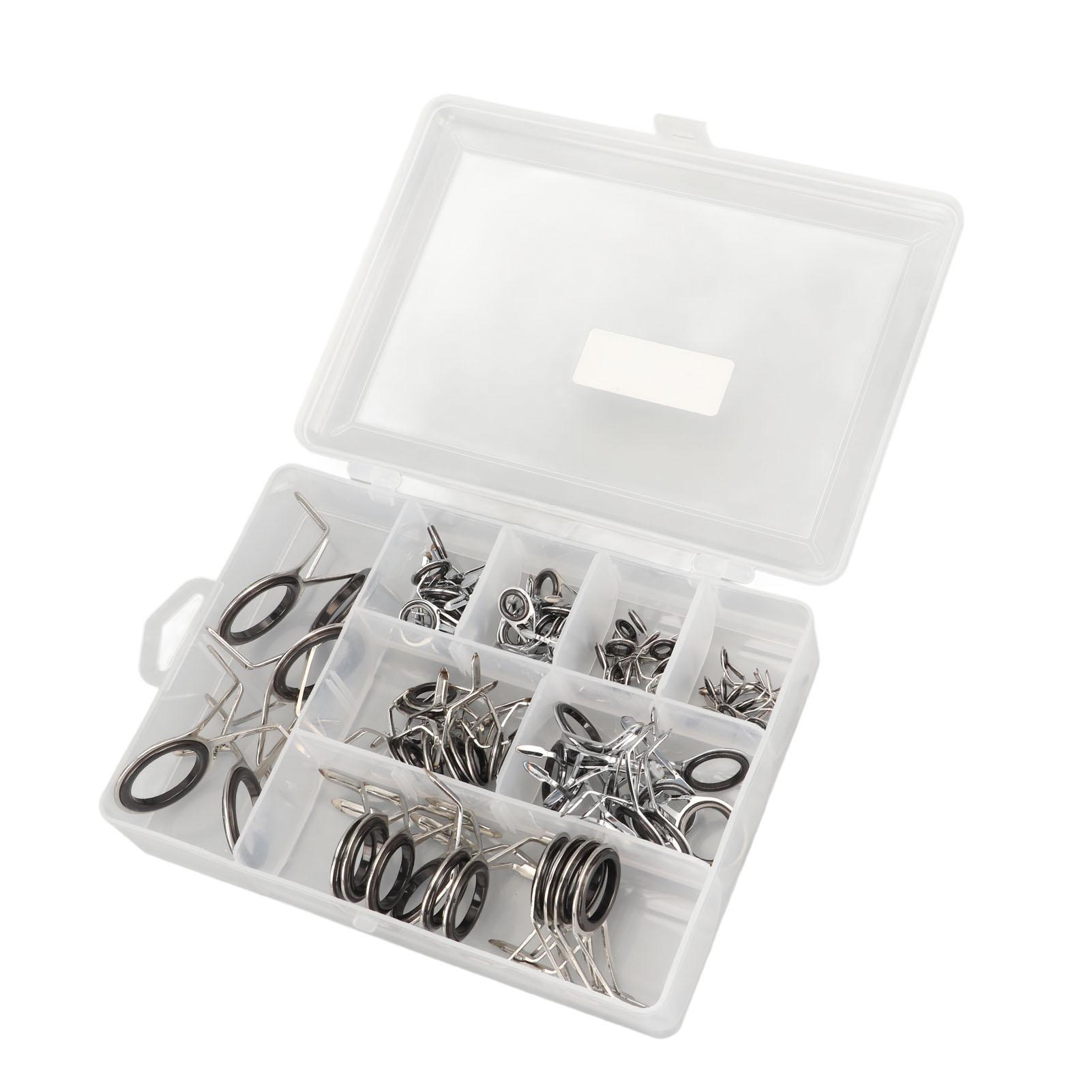 75Pcs Fishing Rod Tip Repair Kit Fishing Rod Guides Stainless Steel Ceramic Ring Rod Tip Guide Replacement Kit
75Pcs Fishing Rod Tip Repair Kit Fishing Rod Guides Stainless Steel Ceramic Ring Rod Tip Guide Replacement Kit
