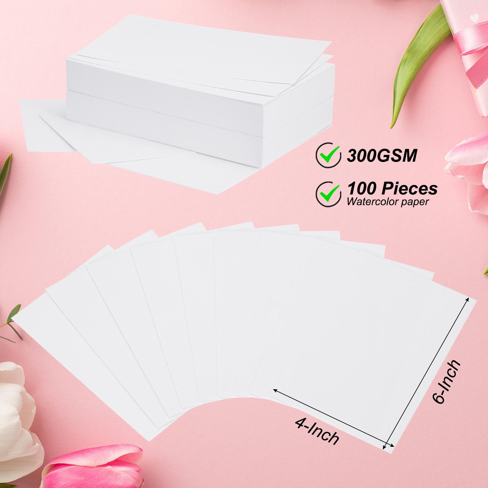 100Pcs Blank Pure Cotton Watercolor Paper 140lb/300 GSM Water Coloring Paint Paper for Art Painting Watercolor Drawing Artist
100Pcs Blank Pure Cotton Watercolor Paper 140lb/300 GSM Water Coloring Paint Paper for Art Painting Watercolor Drawing Artist