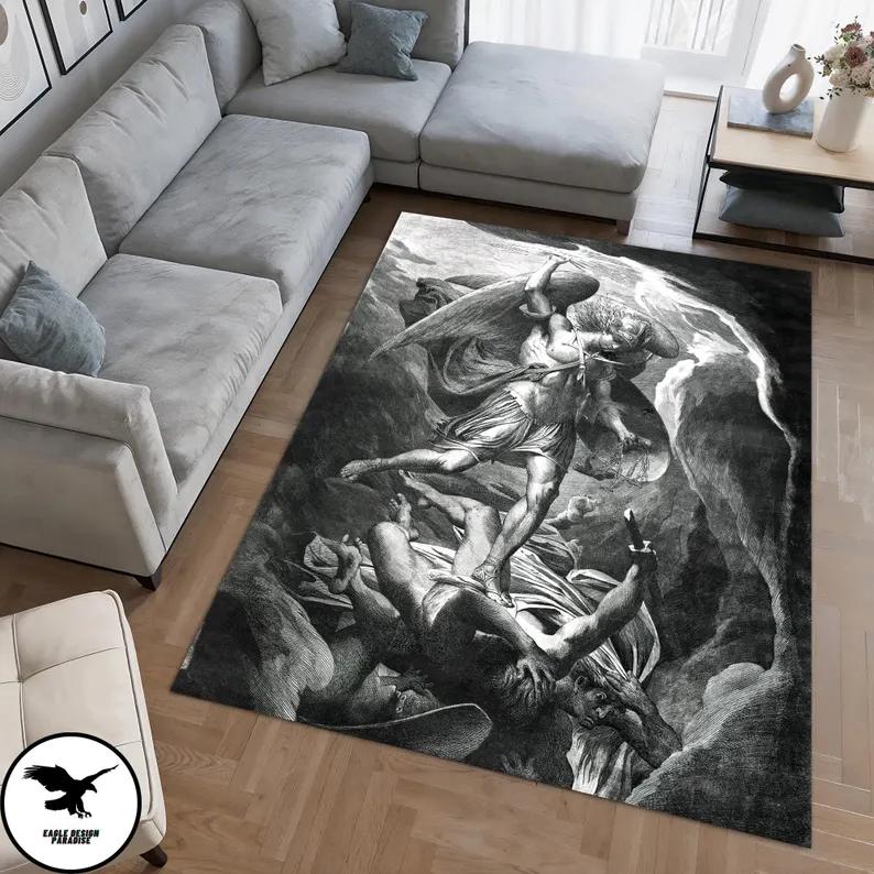 Vintage Greek Mythology Pattern Area Carpet Mat Rug Home Decoration Artistic Black White Modern Living Room Floor Rug 40X60cm
Vintage Greek Mythology Pattern Area Carpet Mat Rug Home Decoration Artistic Black White Modern Living Room Floor Rug 40X60cm