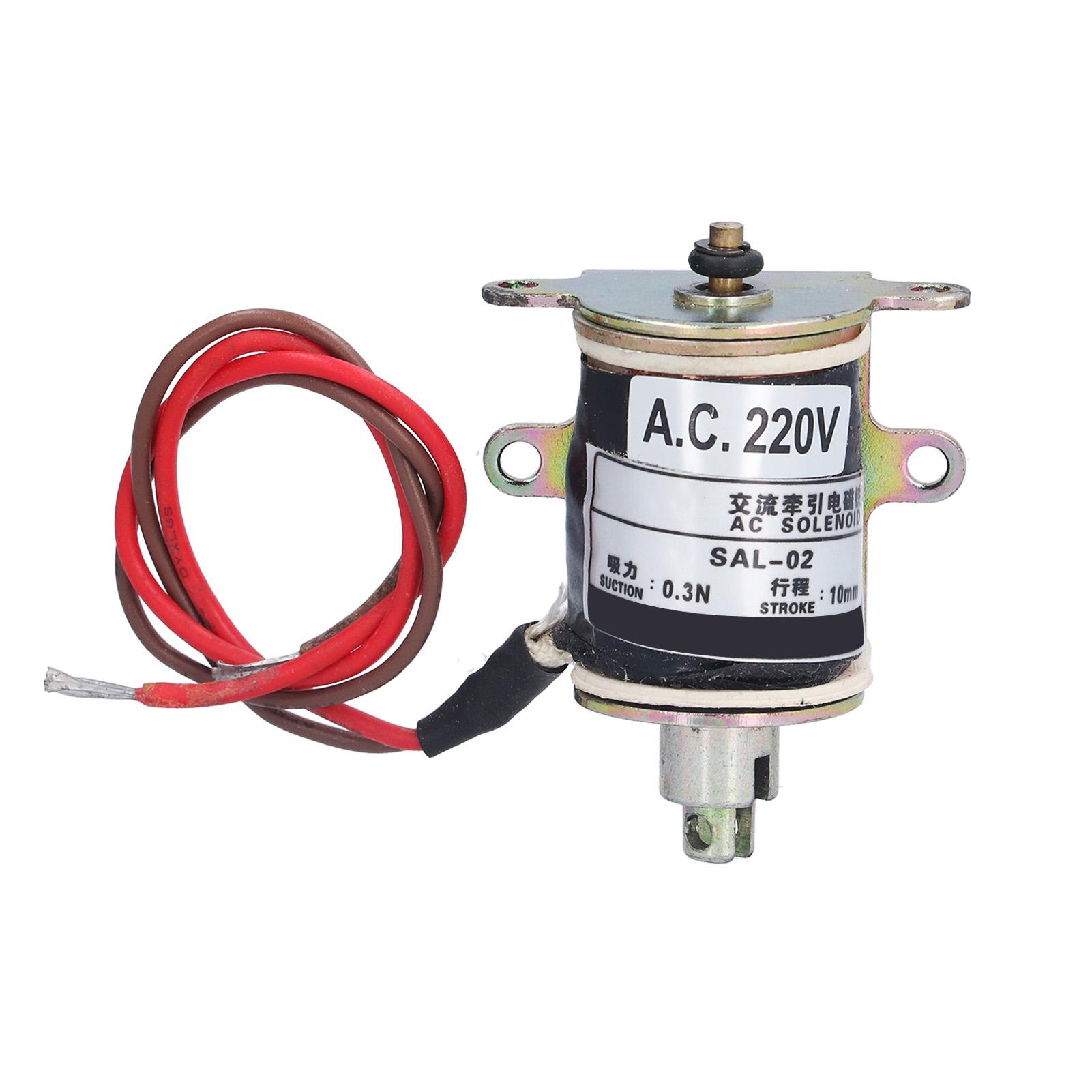 BERM Push Pull Electromagnet Tubular Traction Solenoid 0.3N Suction 10mm Stroke SAL02 AC220V
BERM Push Pull Electromagnet Tubular Traction Solenoid 0.3N Suction 10mm Stroke SAL02 AC220V