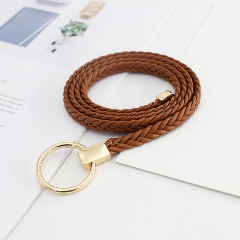 Женский плетеный тонкий ремень для платья с декоративным ретро кольцом, завязывающийся на талии верблюд
Женский плетеный тонкий ремень для платья с декоративным ретро кольцом, завязывающийся на талии верблюд