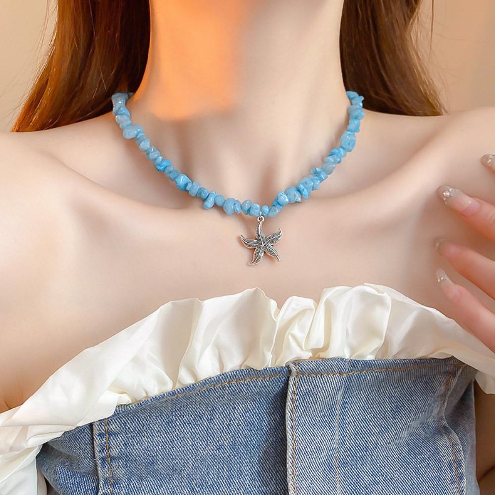 Imitation Pearl Shell Starfish Necklace Ocean Sea Series Natural Conch Beach Necklace Women StyleA
Imitation Pearl Shell Starfish Necklace Ocean Sea Series Natural Conch Beach Necklace Women StyleA