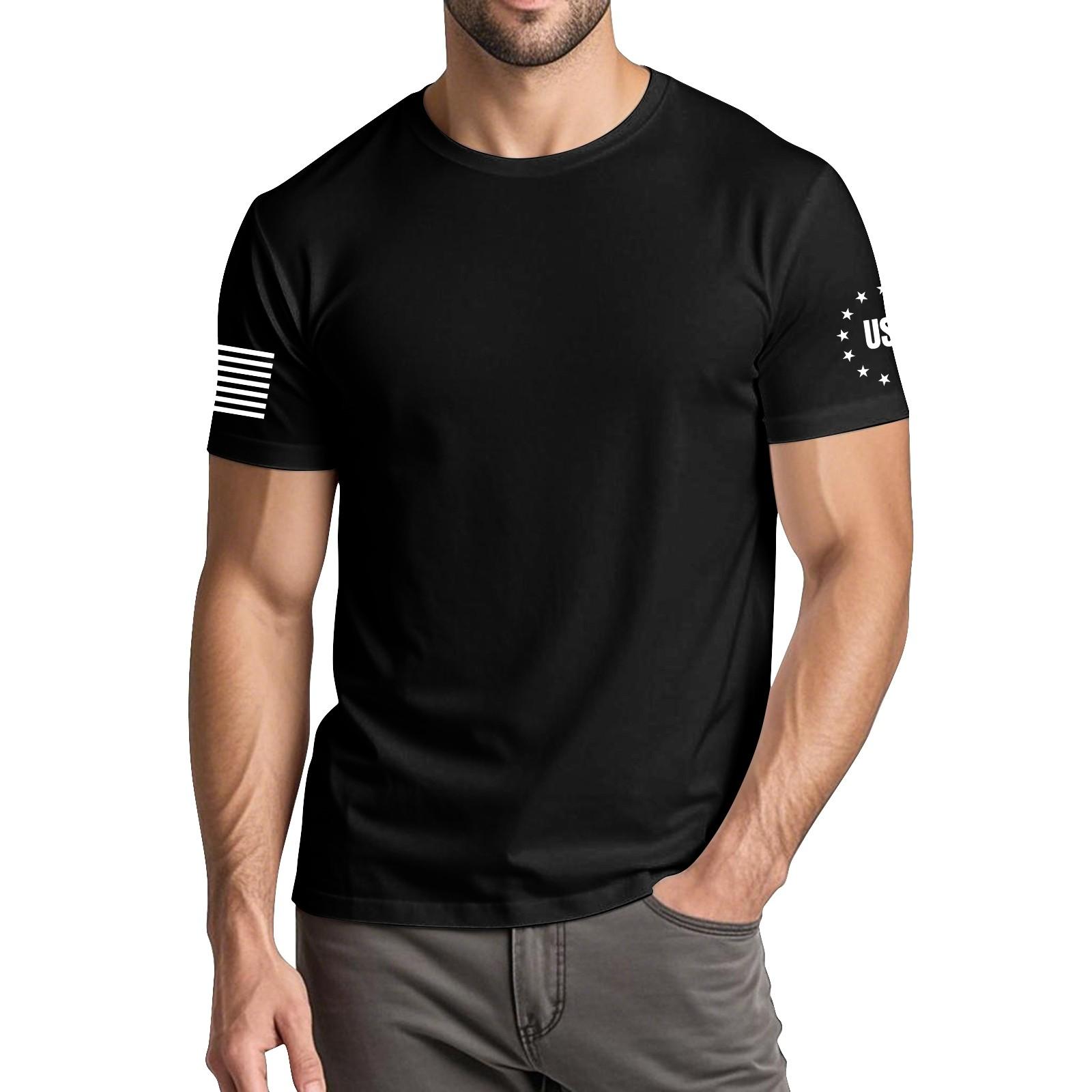 Мужская модная повседневная футболка с круглым вырезом и коротким рукавом с принтом «День независимости» L чёрный
Мужская модная повседневная футболка с круглым вырезом и коротким рукавом с принтом «День независимости» L чёрный